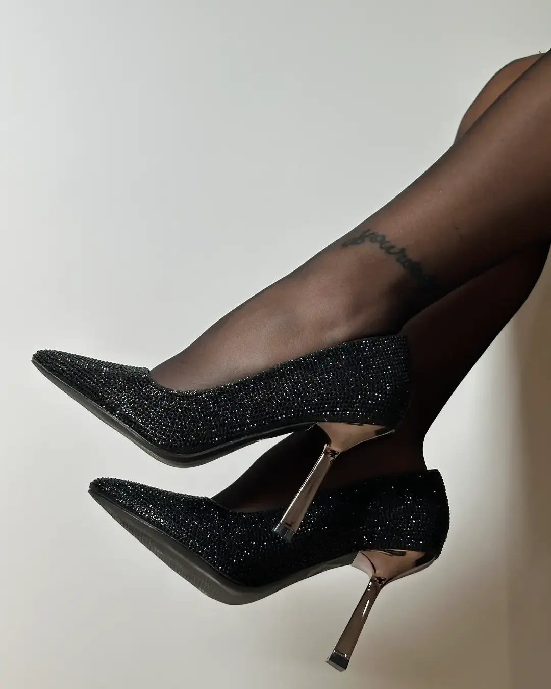 Lux - Décolleté Con Brillantini Nero