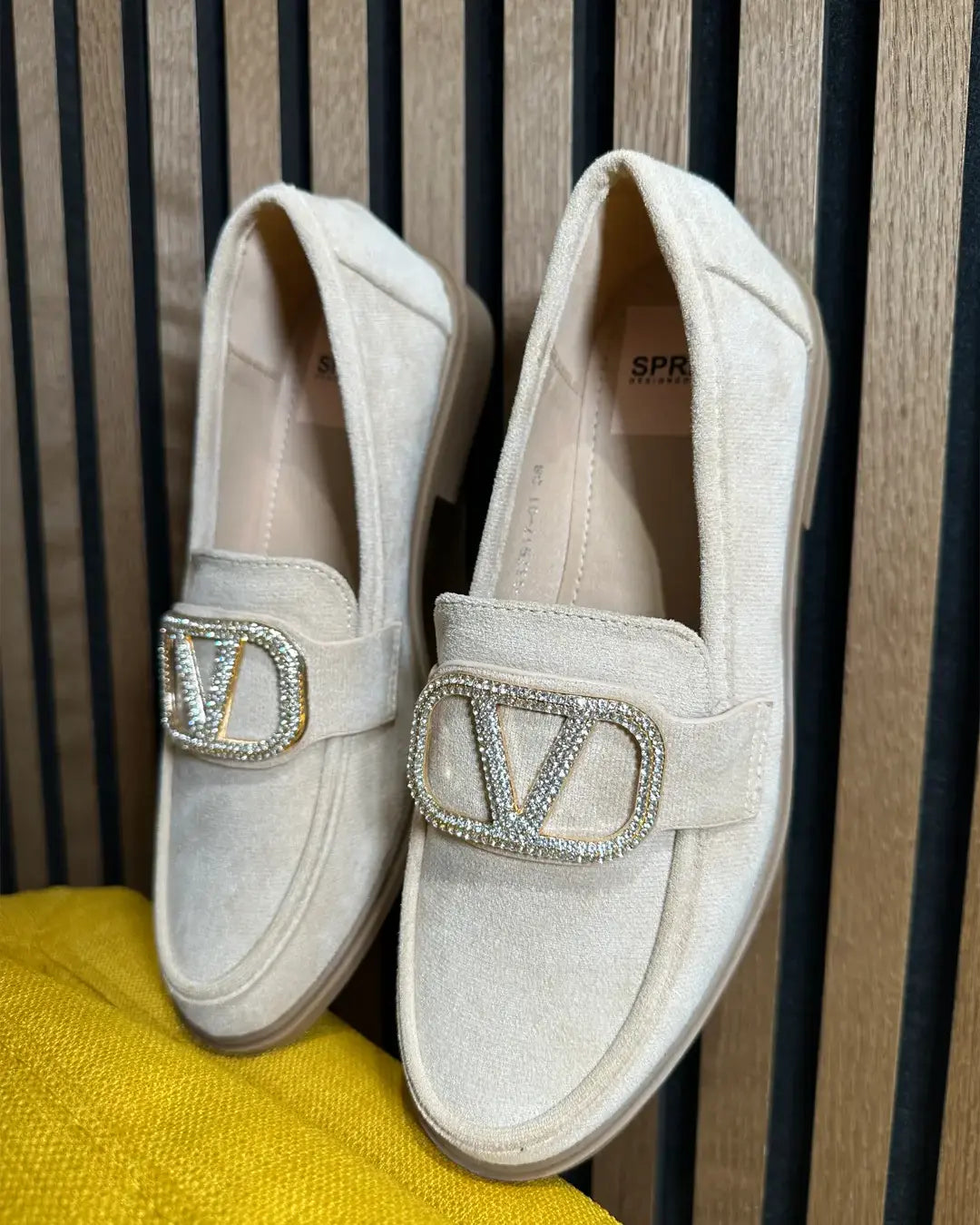Valèrie - Mocassino Con Mascherina Logata Beige