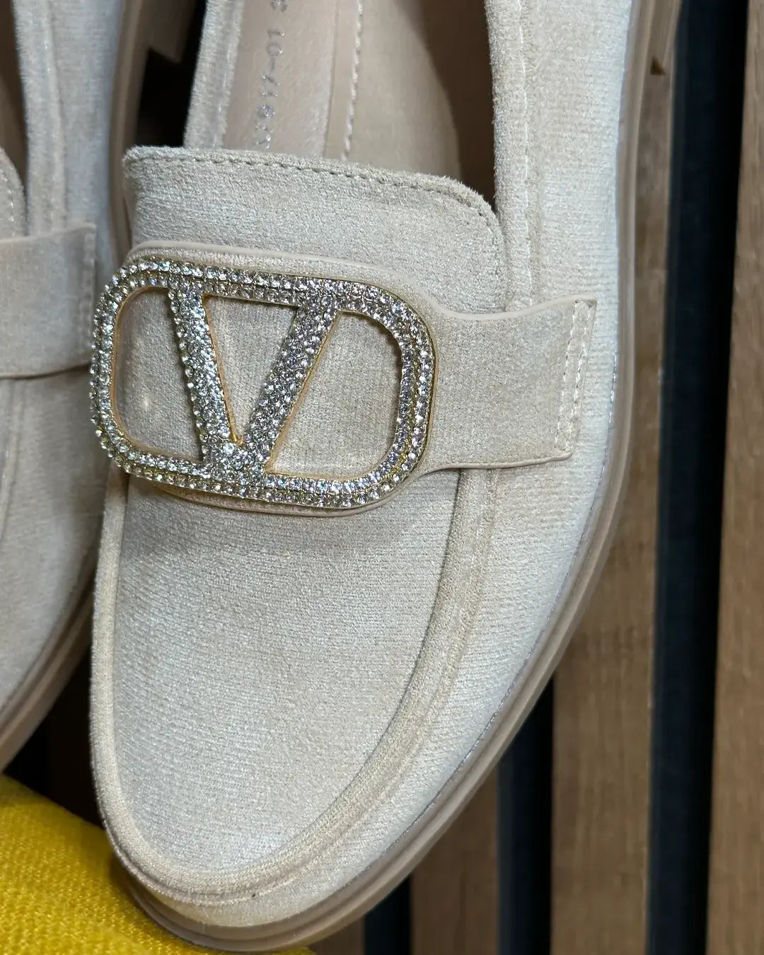 Valèrie - Mocassino Con Mascherina Logata Beige