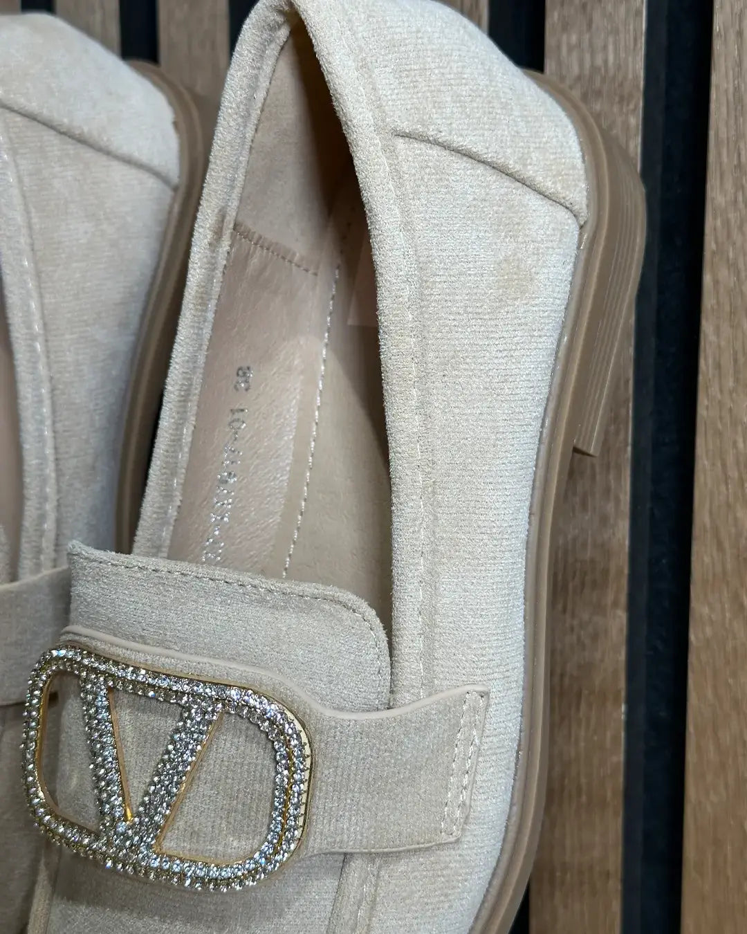 Valèrie - Mocassino Con Mascherina Logata Beige