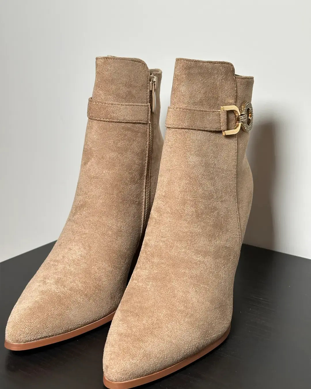 Zante - Stivaletti Tacco a Blocco Beige