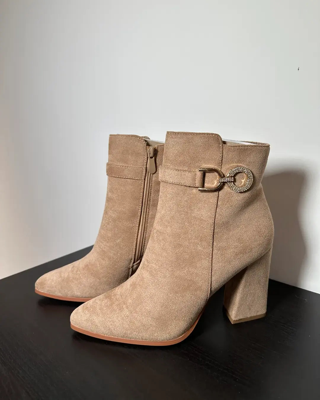 Zante - Stivaletti Tacco a Blocco Beige